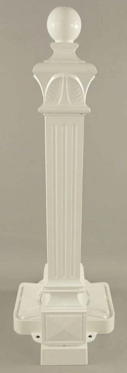 Casa Padrino columna de agua para jard¨ªn Art Nouveau blanco / oro 33 x 29 x A. 83 cm - Bomba de agua nost¨¢lgica de aluminio con grifo de lat¨®n - Accesorios de Jard¨ªn Barrocos y Art Nouveau