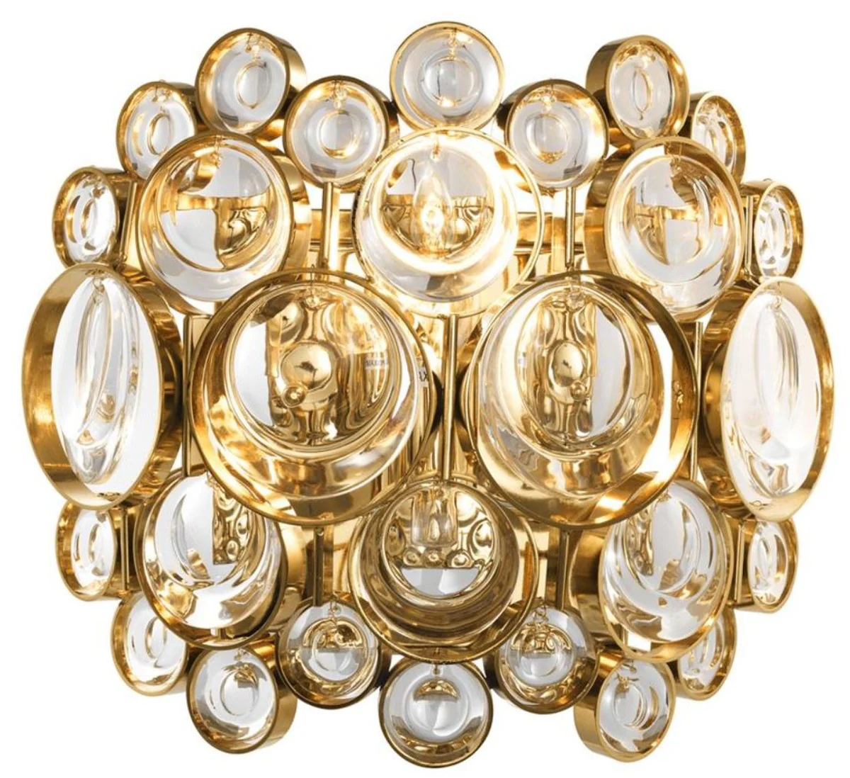 Casa Padrino aplique de pared de lujo oro 24 x 13 x H. 21 cm - Muebles de Salón de Diseño