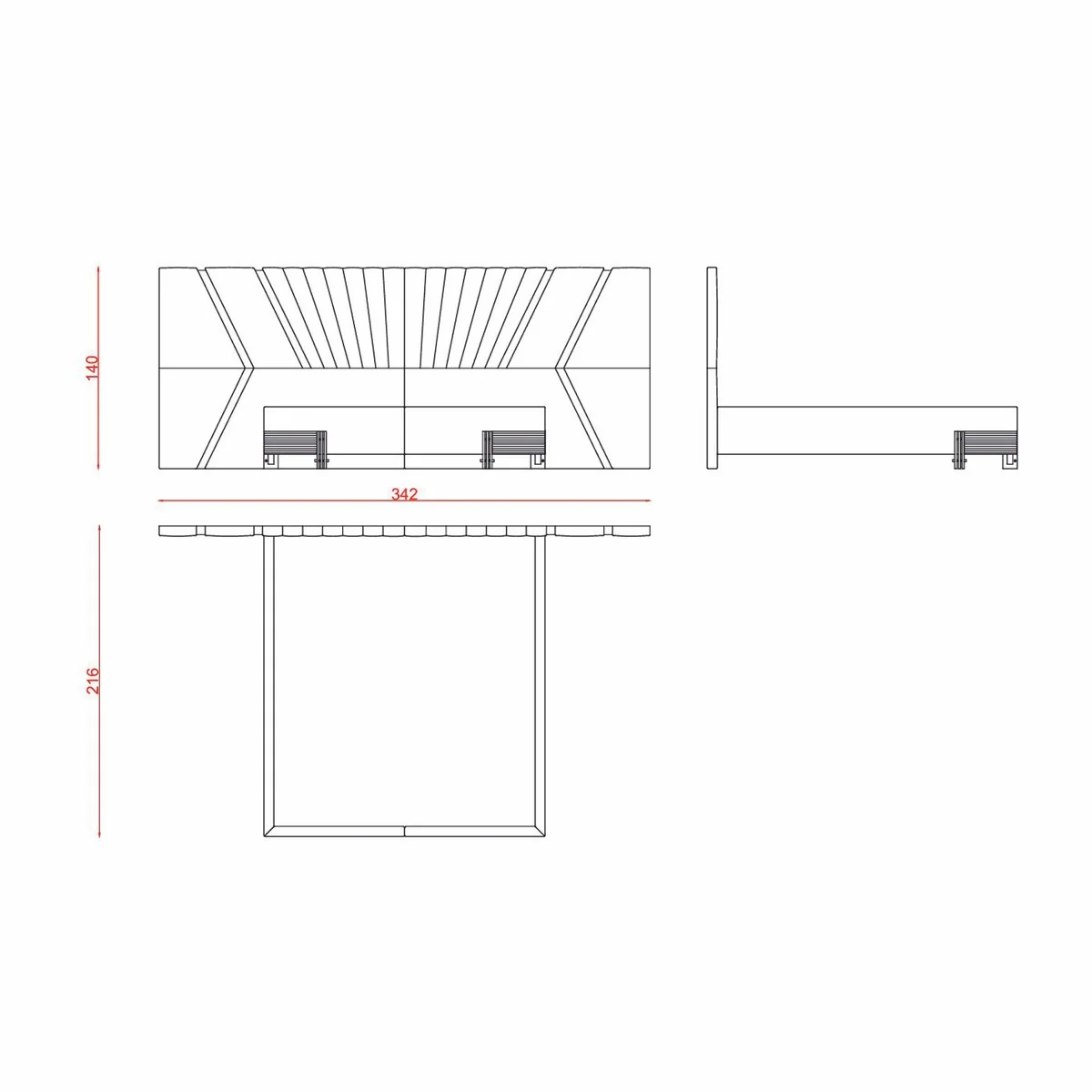 Casa Padrino cama doble de lujo negro / plata - Muebles para hoteles y dormitorios