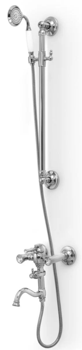 Casa Padrino mezclador de baño Art Nouveau de lujo con barra de ducha y ducha de mano - Diferentes Colores - Accesorios de Baño Retro