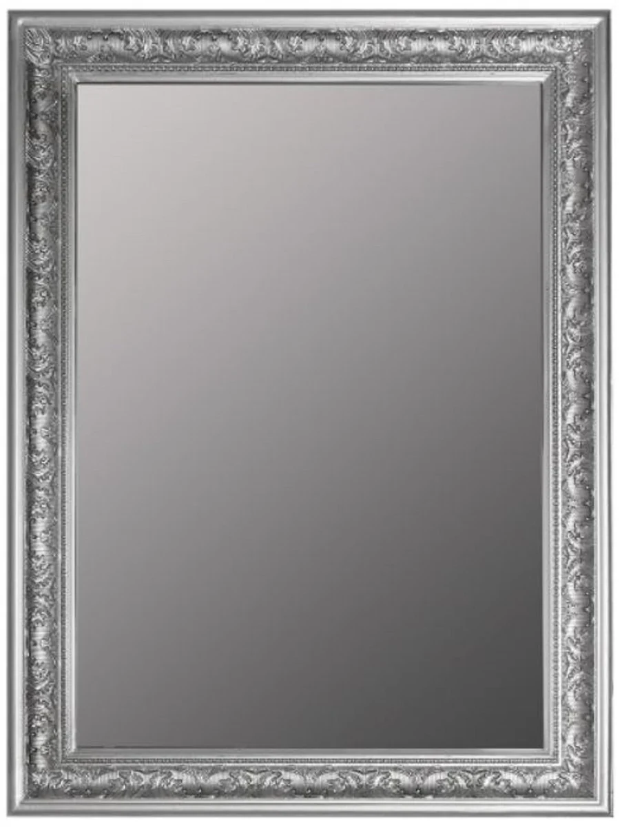 Casa Padrino Espejo / Espejo de Pared Barroco Plata 62 x H. 82 cm - Mueble Barroco