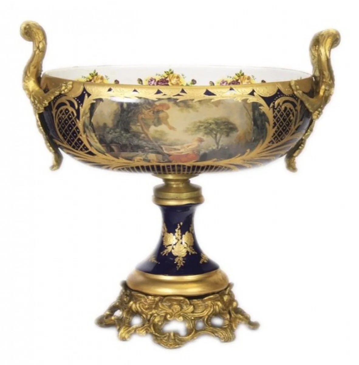 Casa Padrino Baroque porcelain dish Cobalt / Gold - Grand Decor - Hotel Decoration