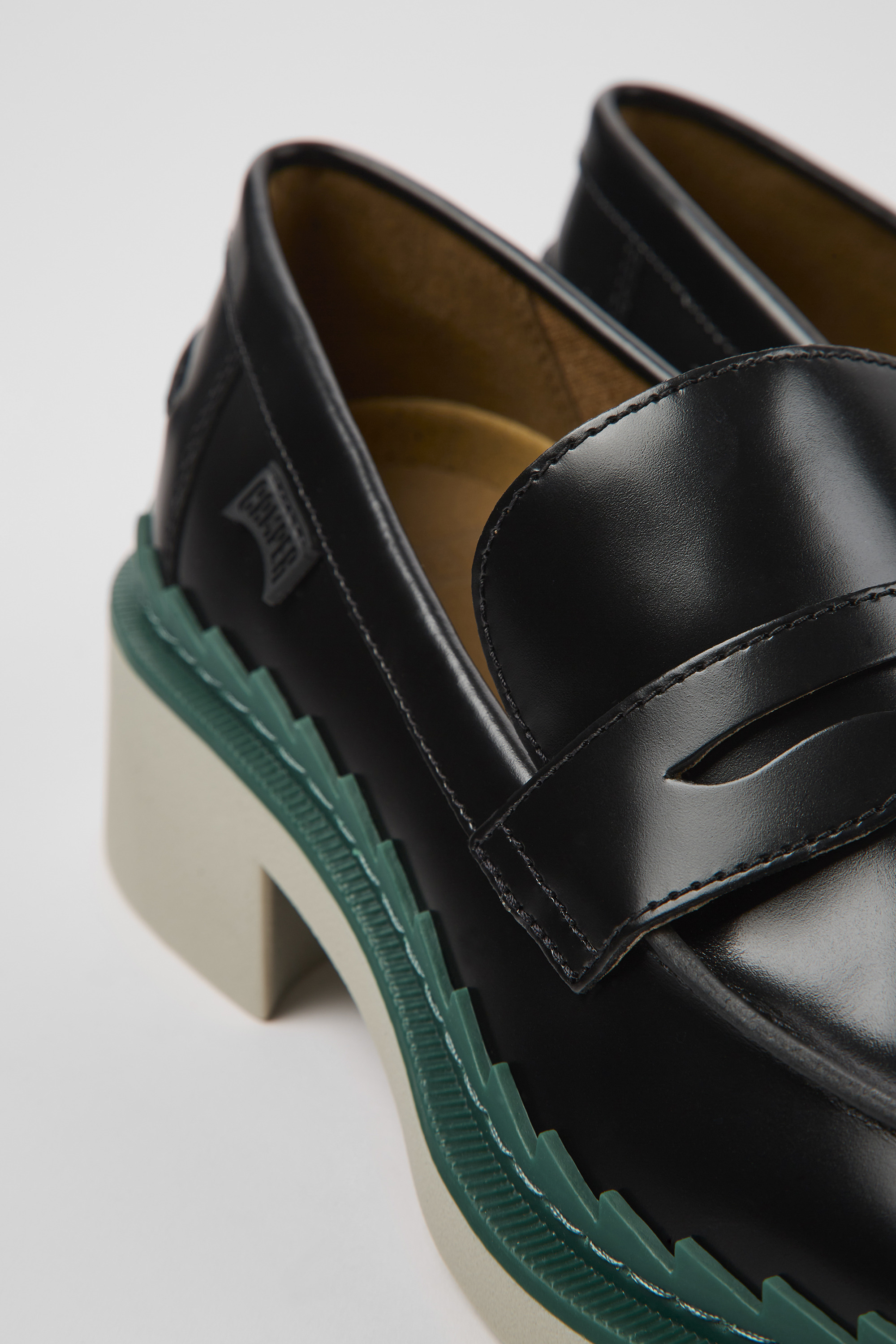 Taylor - Black leather loafers for women