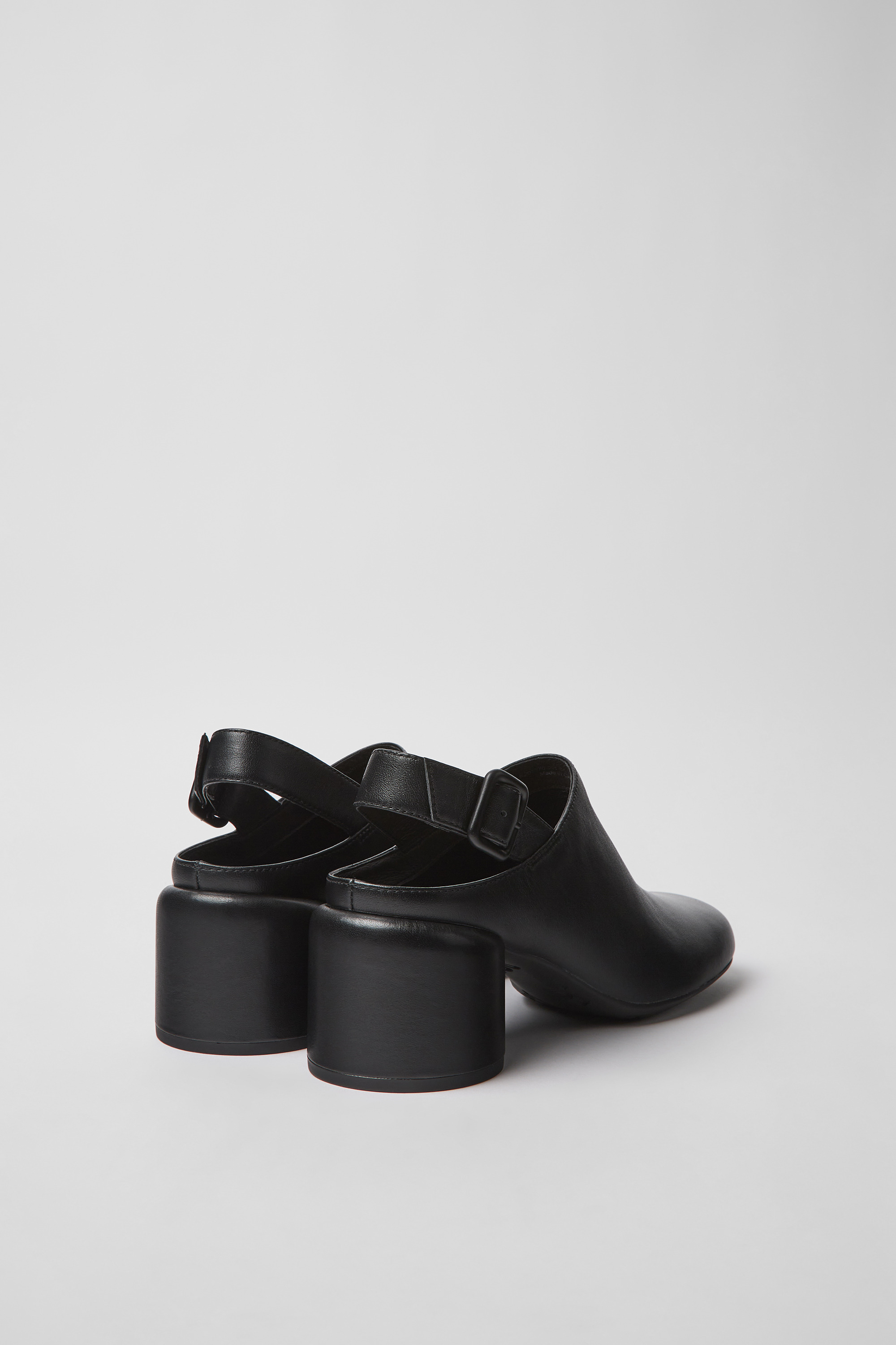 Niki - Black leather heels for women