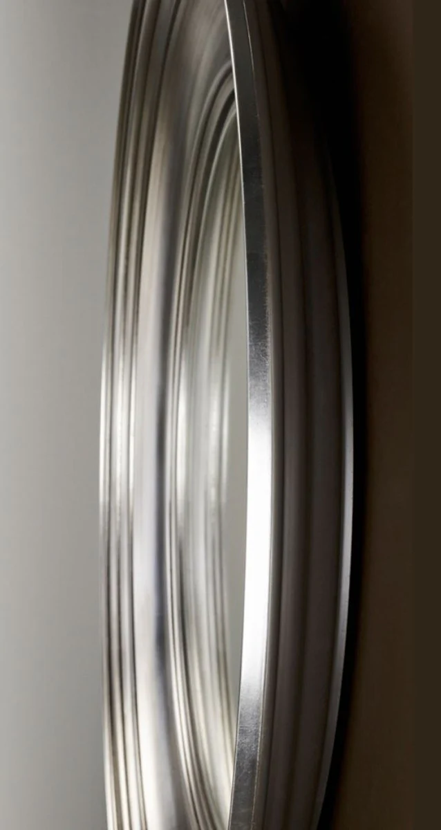 Casa Padrino espejo de sala de estar de lujo plata ? 102 cm - Espejo de Pared de Sala de Estar