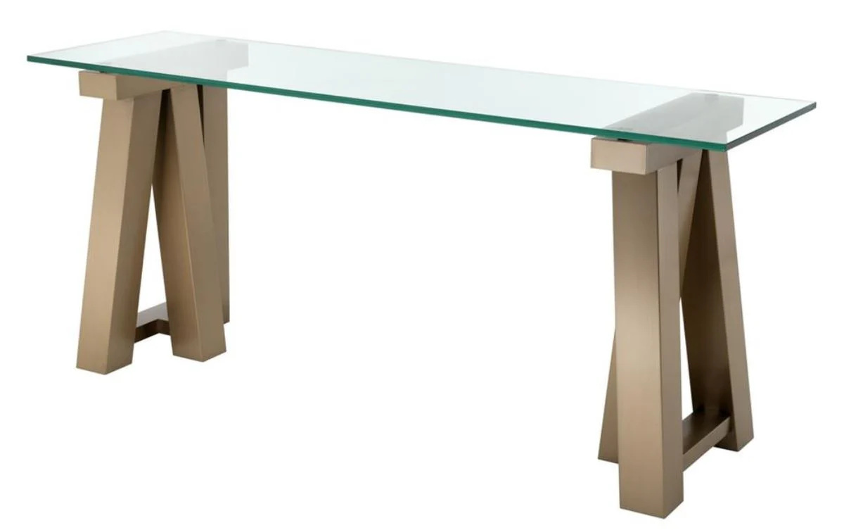 Casa Padrino consola de lujo lat¨®n 90 x 25 x H. 90 cm - Muebles de Sal¨®n