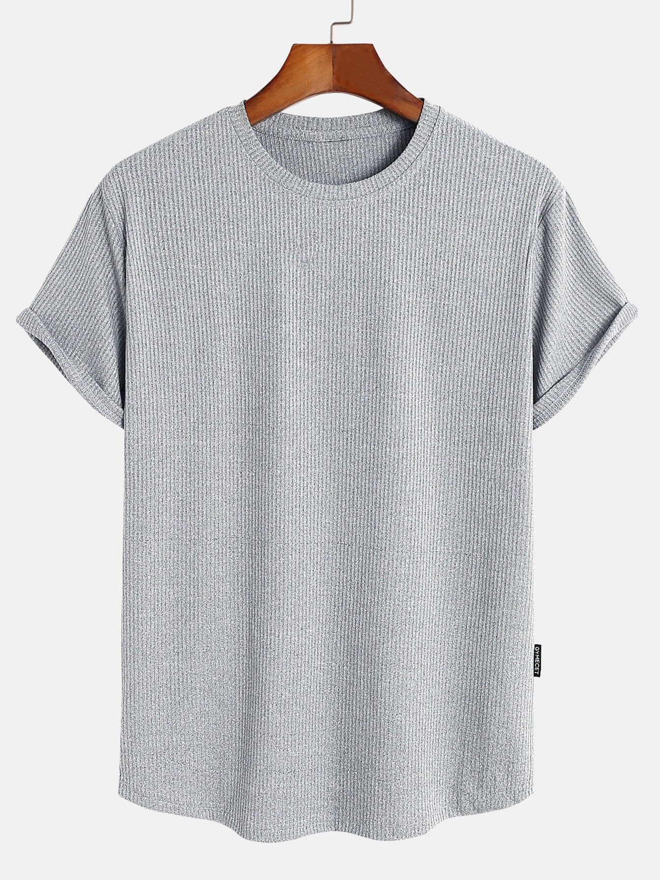 Muscle Fit Arc Hem Textured T-Shirt