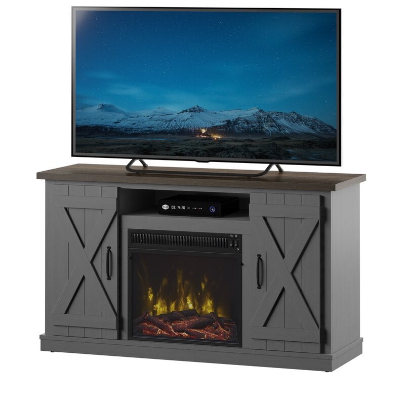 TV Stand for TVs up to 55 with Fireplace Included