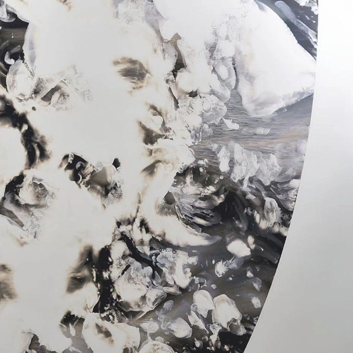 Casa Padrino espejo de pared de lujo negro / plata 100 cm - Interior de lujo