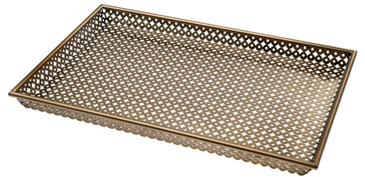 Casa Padrino bandeja de servir de lujo lat¨®n antiguo 52 x 35 x H. 3,5 cm - Accesorios Gastron¨®micos
