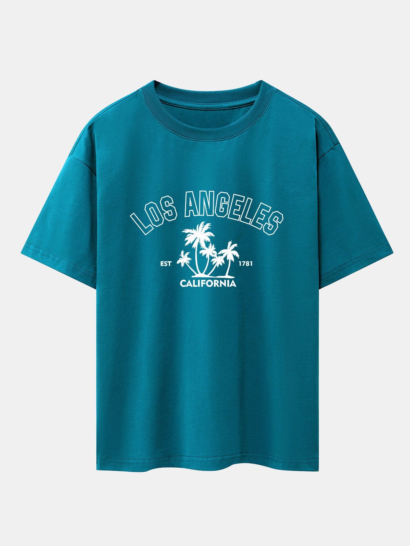 Los Angeles Palms Print Heavy Weight Oversize T-Shirt