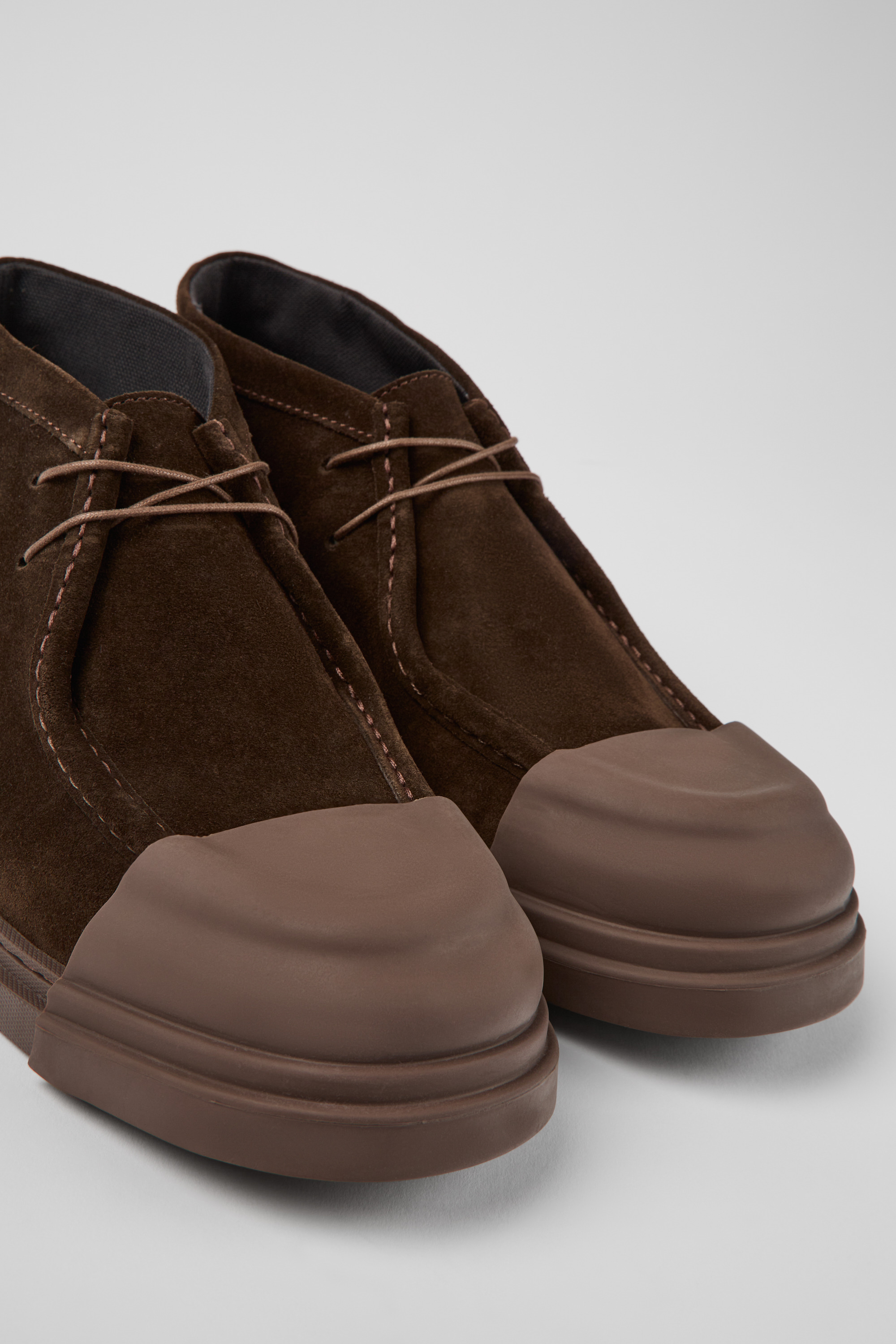 Junction - Brown nubuck shoes for men