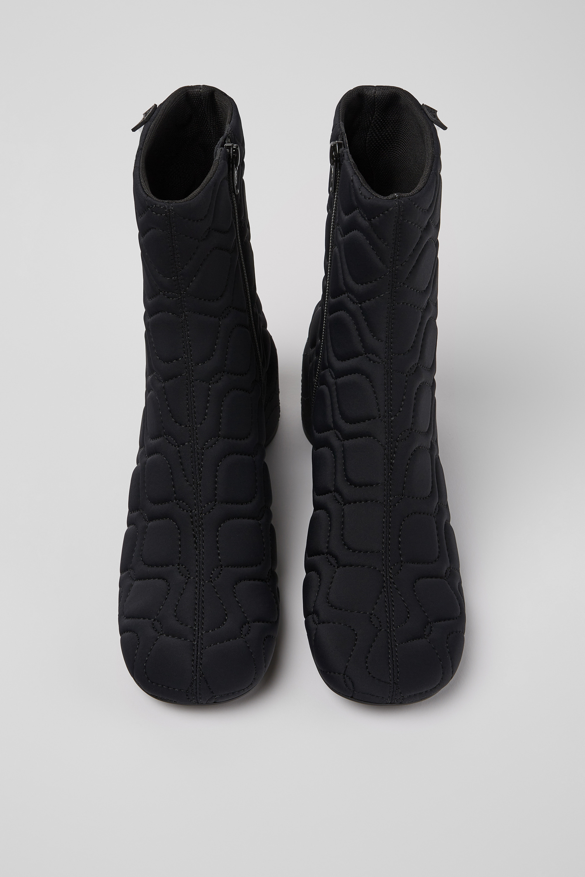 Niki - Black textile boots for women