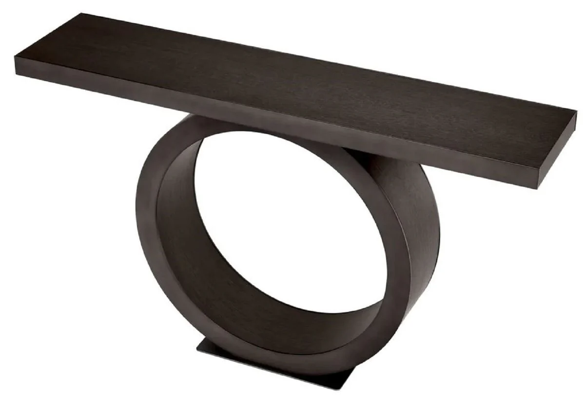 Casa Padrino consola de lujo moca / bronce 130 x 30 x A. 76,5 cm - Consola rectangular de madera maciza - Muebles de lujo - Muebles de sal¨®n - Interiores de lujo