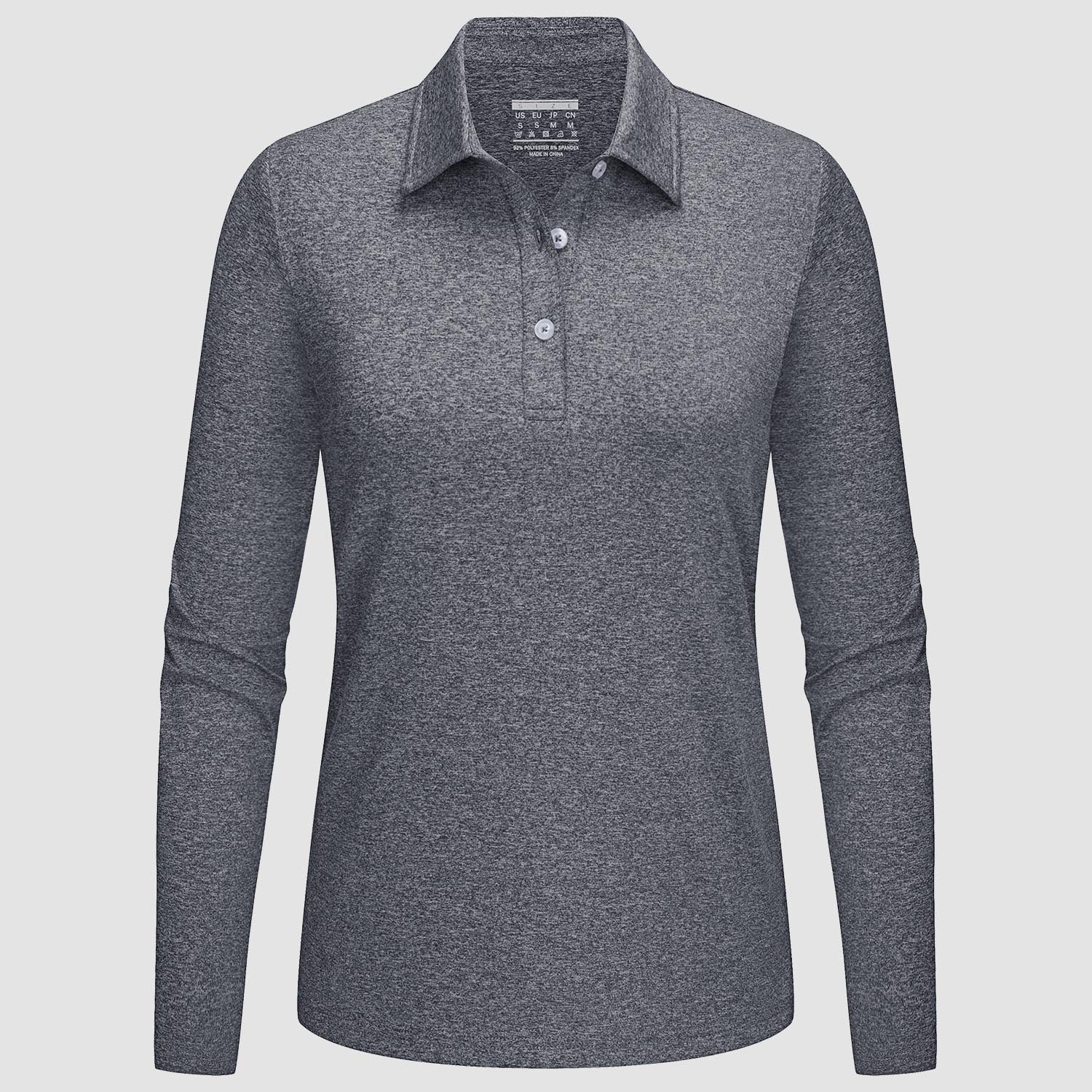 Women's Polo Shirts Long Sleeve UPF 50+ Sun Protection Golf Shirts Quick Dry Athletic Workout Collared Shirt