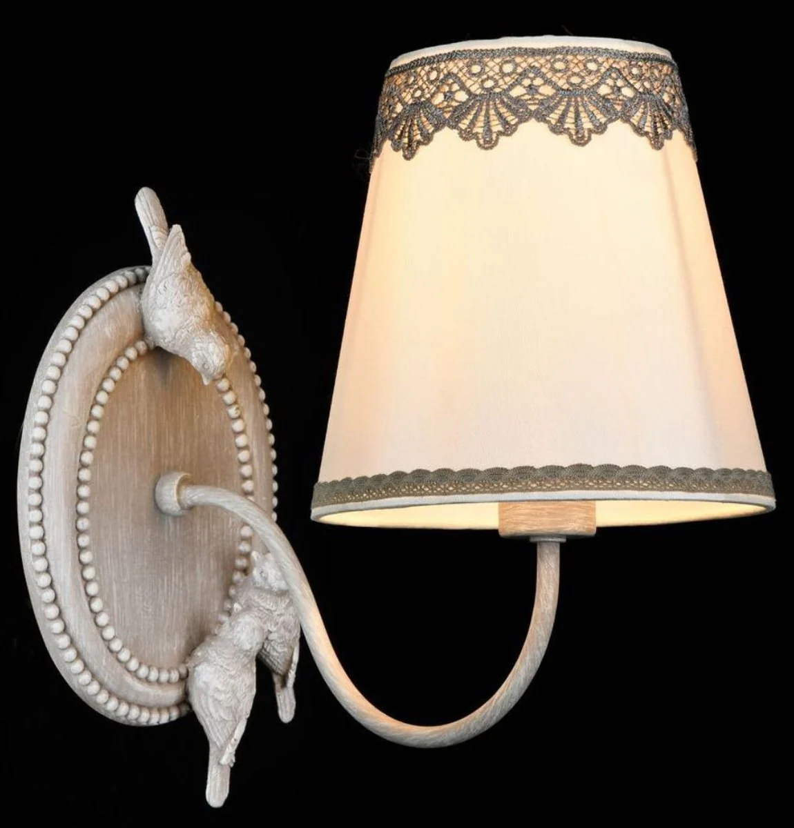 Casa Padrino Art Nouveau Wall Lamp / Wall Light Antique Gray 16 x 28 x H. 26 cm - Baroque & Art Nouveau Furniture