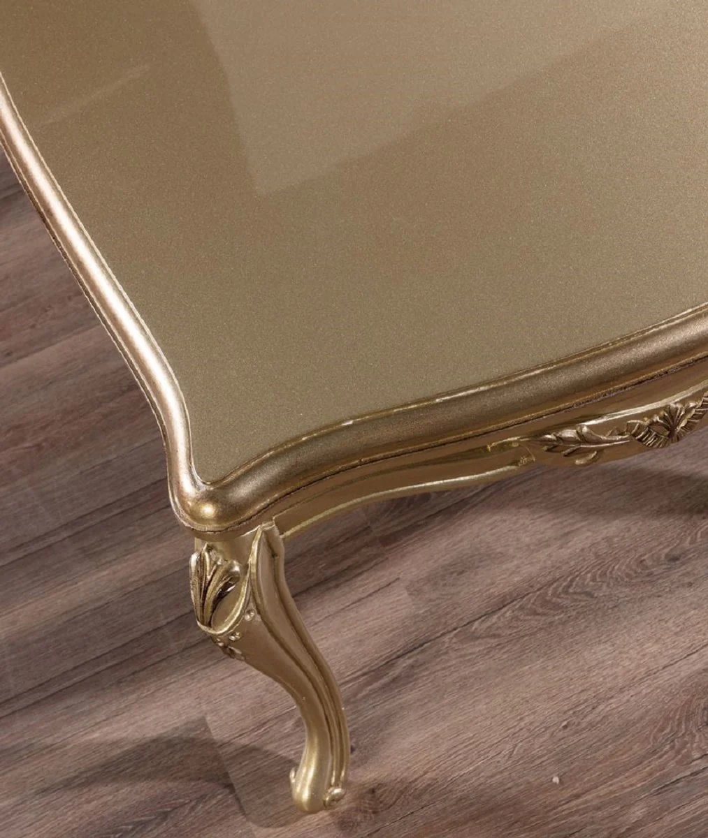 Casa Padrino mesa de centro barroco de lujo oro - Mesa de sal¨®n rectangular de estilo barroco - Muebles de sal¨®n de estilo barroco - Muebles barrocos - Muebles de lujo en estilo barroco