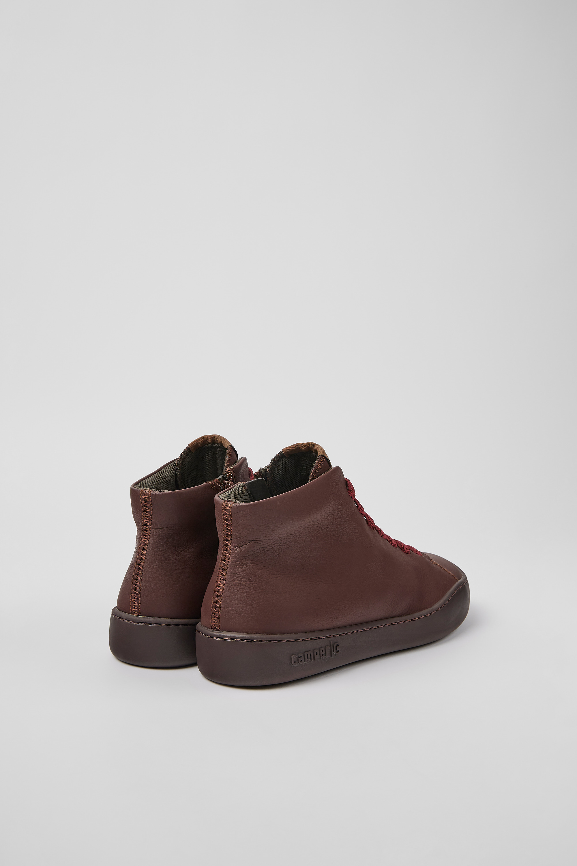 Peu Touring - Brown leather sneakers for women
