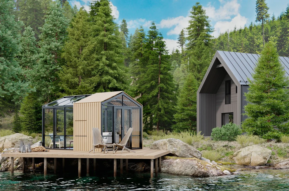 Casa Padrino Casa de Jard¨ªn de Lujo Negro / Beige 400 x 300 x A. 276,2 cm - Casa de Jard¨ªn de Madera Maciza con Ventanas y Puertas de Vidrio - Casas de Jard¨ªn de Lujo - Invernaderos de Lujo