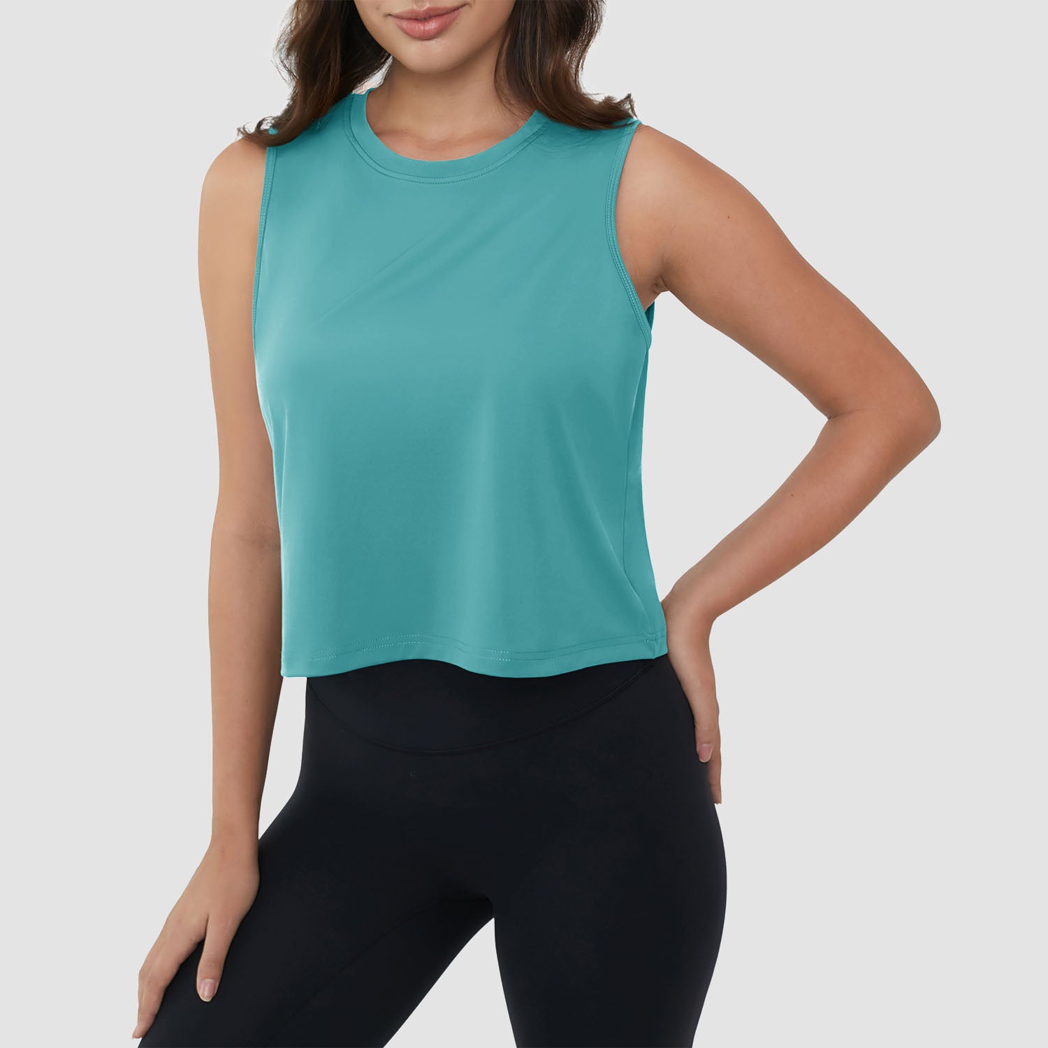 Crop Tops for Women Athletic Running Workout UPF 50+ Cropped Tank Tops