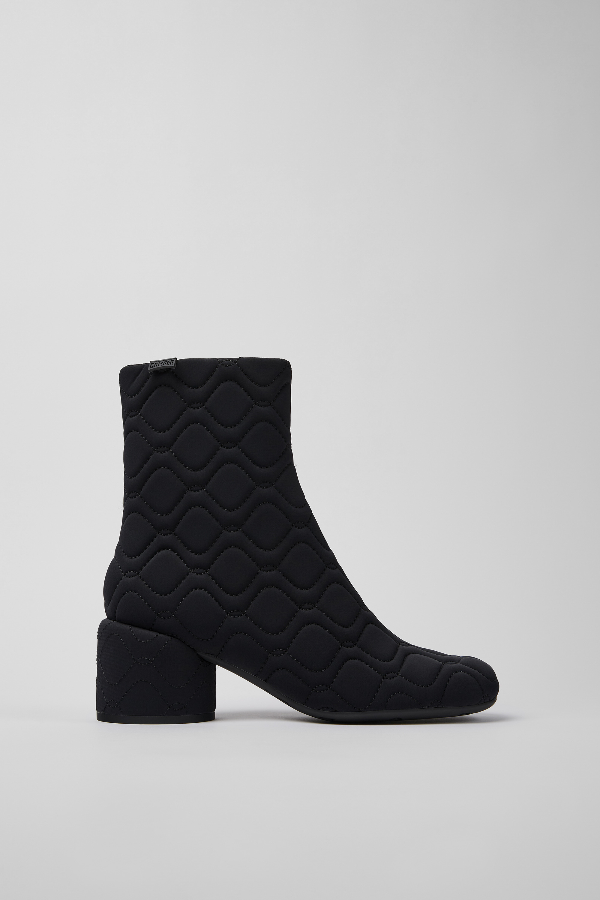 Niki - Black textile boots for women