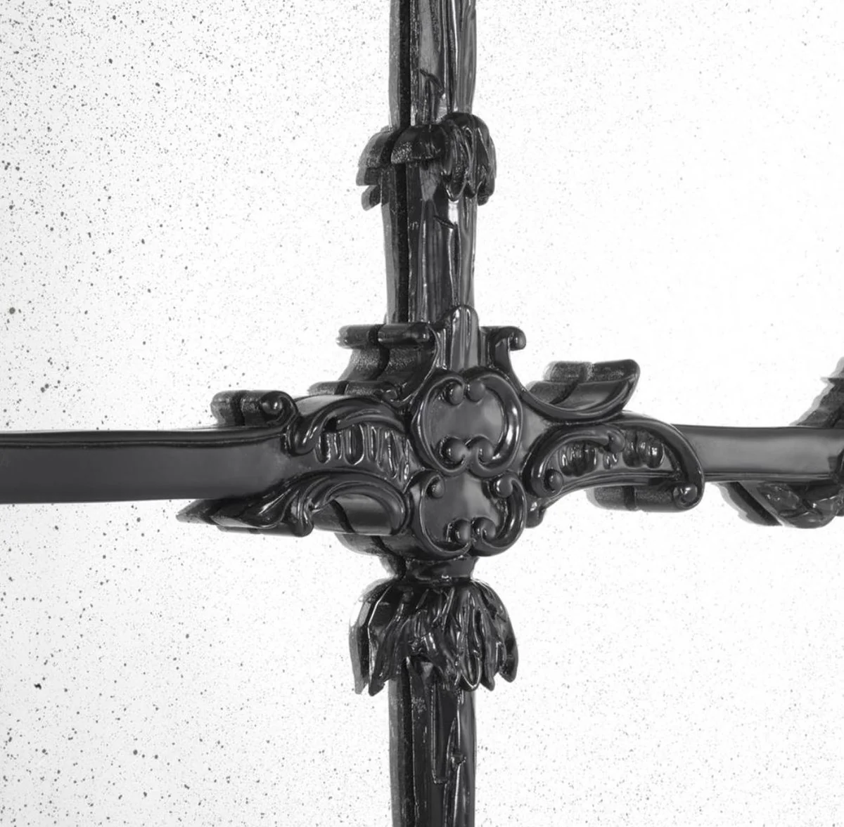 Casa Padrino lujo estilo barroco espejo de pared sala de estar negro 102 x H. 174 cm - Edici¨®n Limitada