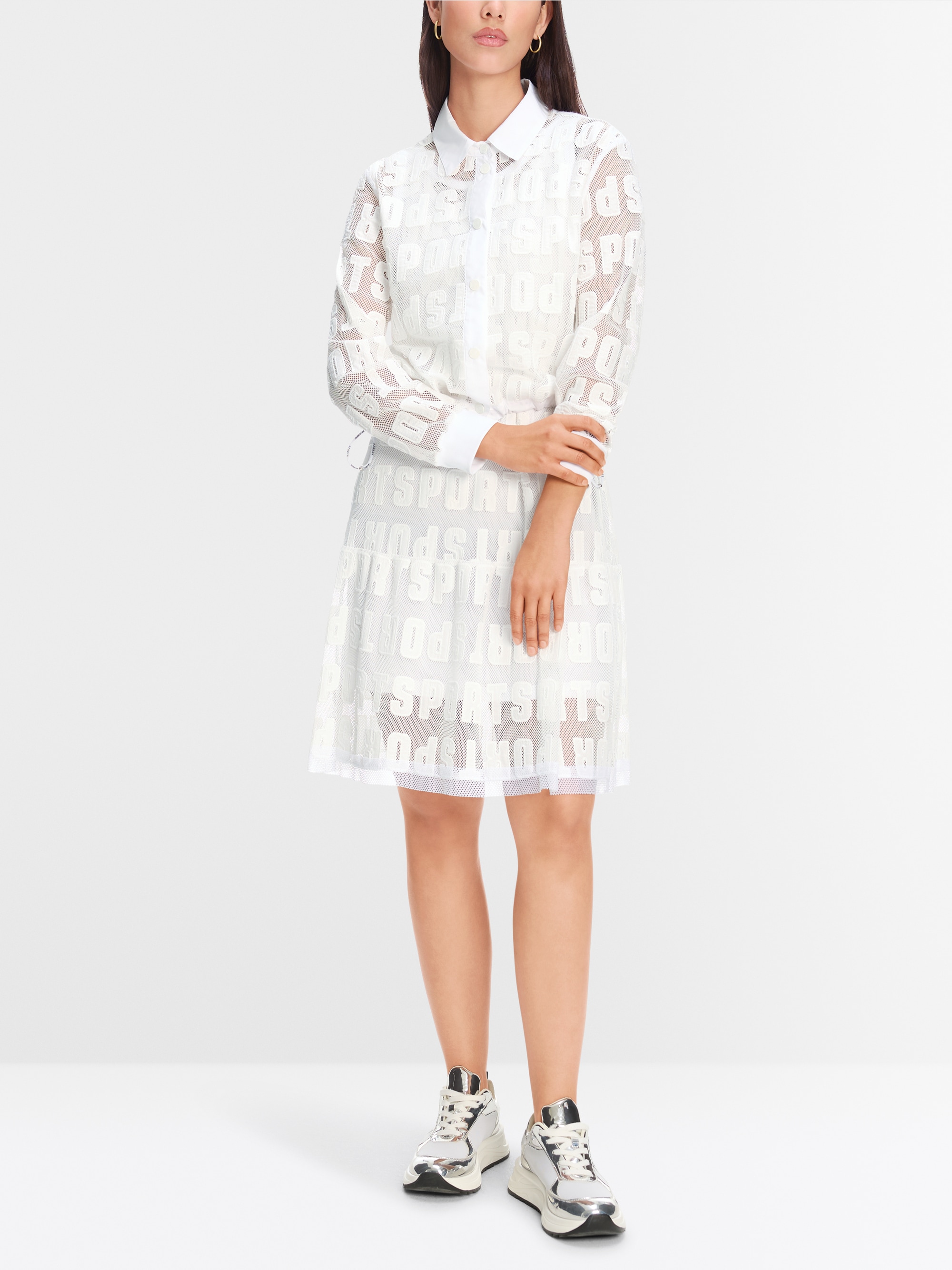 Marc-Cain Cropped blouse with lettering