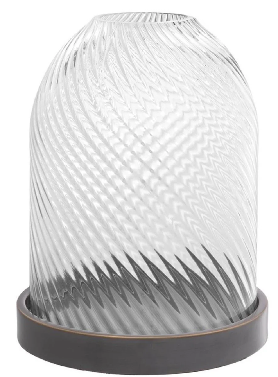 Casa Padrino portavelas de lujo bronce Ø 22,5 x H. 28,5 cm - Accesorios para Hoteles y Restaurantes