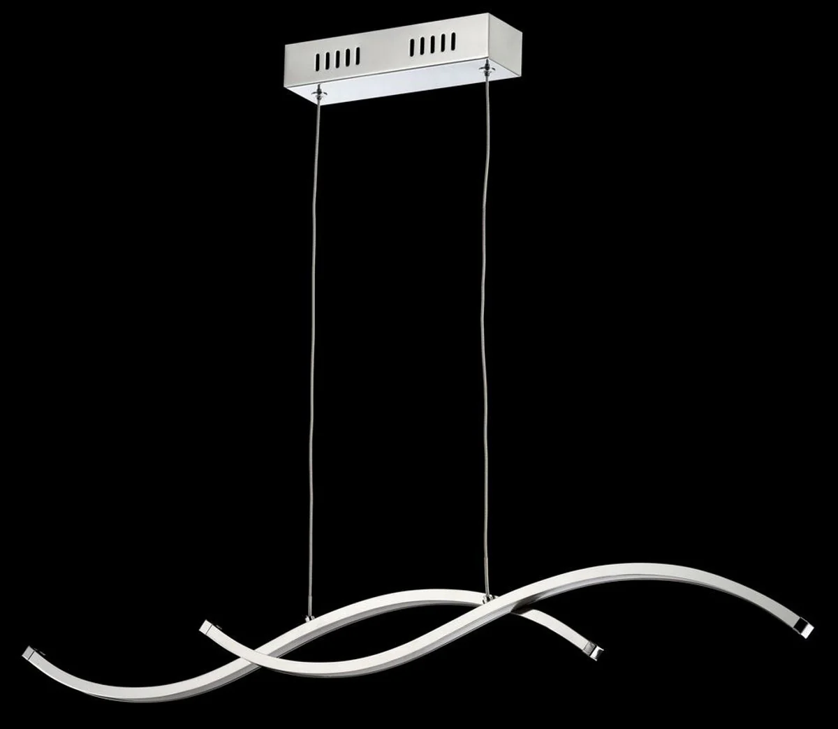 Casa Padrino Living Room LED Pendant Lamp Silver 70 x H. 6.8 cm - Designer Furniture