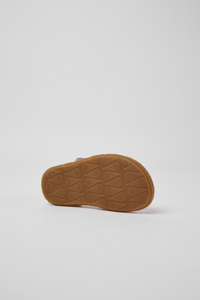 Miko Pink leather sandals for girls