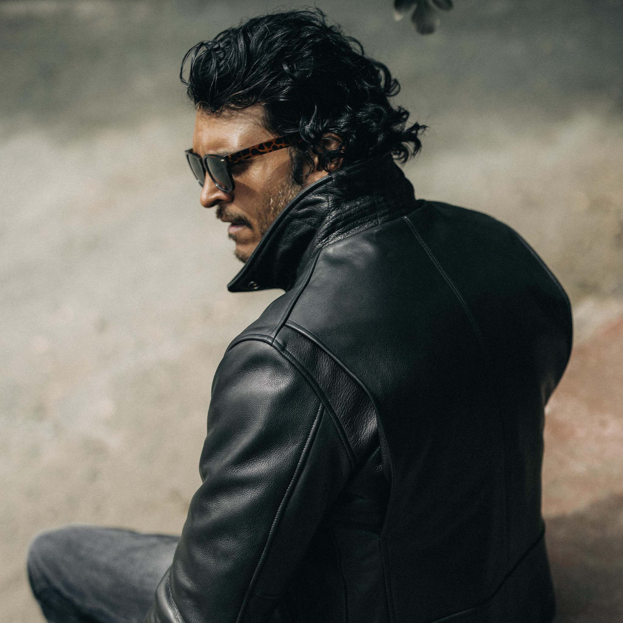 The Moto Jacket in Black Steerhide