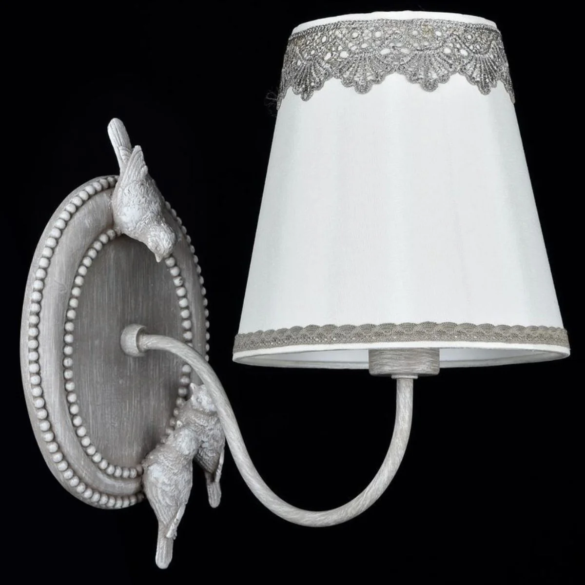 Casa Padrino Art Nouveau Wall Lamp / Wall Light Antique Gray 16 x 28 x H. 26 cm - Baroque & Art Nouveau Furniture