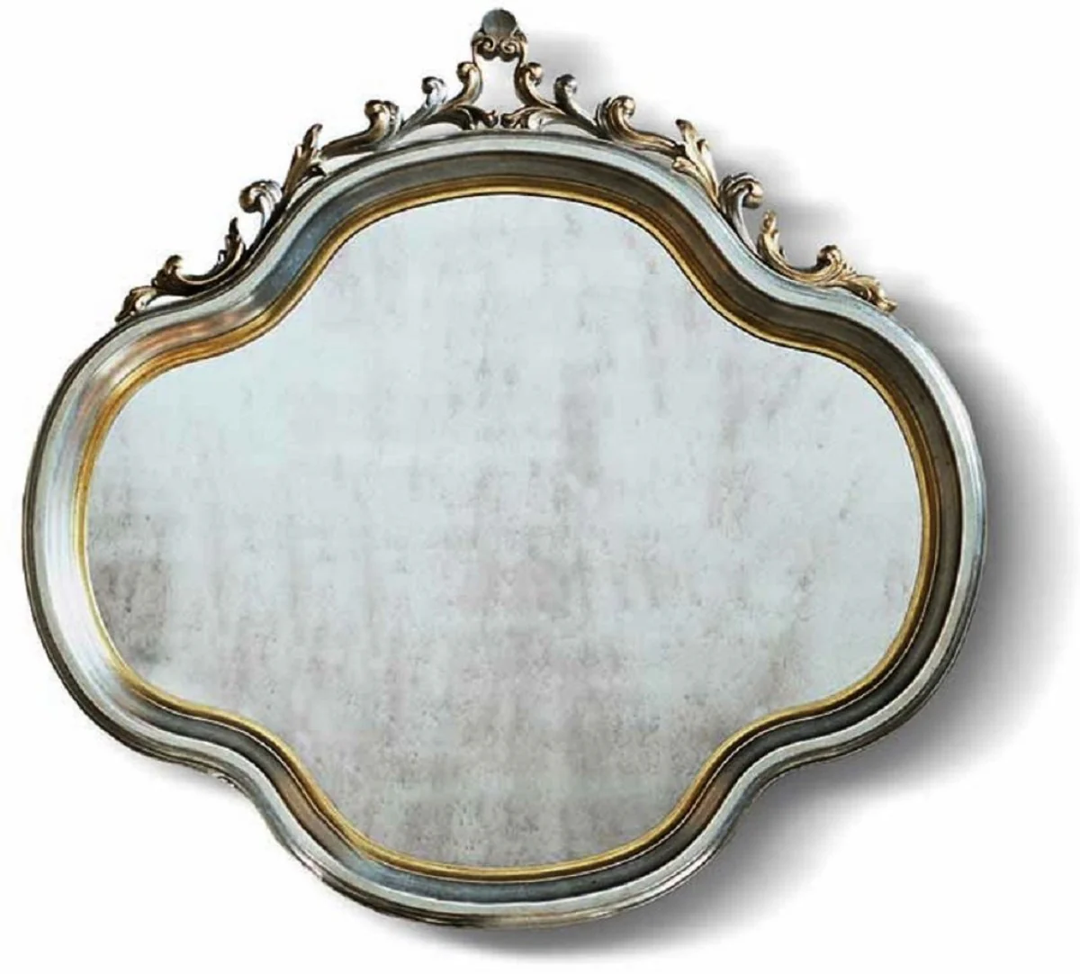 Casa Padrino espejo barroco de lujo plata / oro A. 119 cm - Hecho en Italia