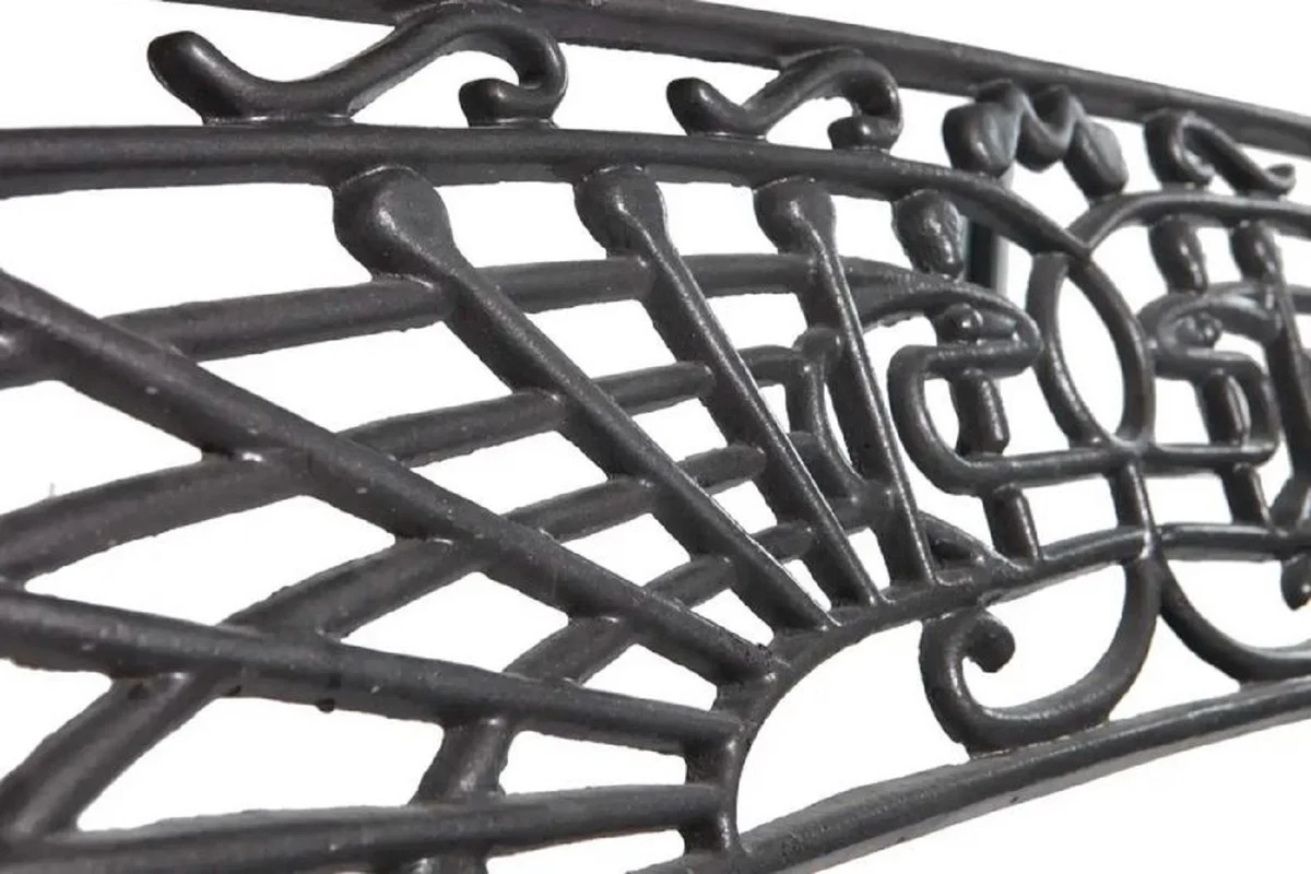 Casa Padrino banco de jard¨ªn Art Nouveau de hierro fundido gris 205 cm