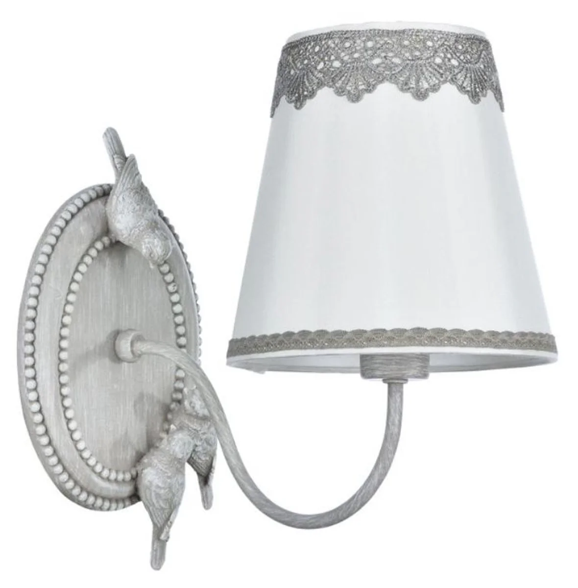 Casa Padrino Art Nouveau Wall Lamp / Wall Light Antique Gray 16 x 28 x H. 26 cm - Baroque & Art Nouveau Furniture