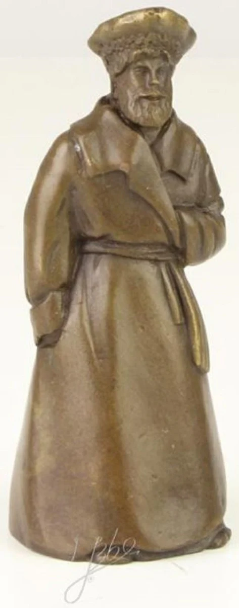 Casa Padrino Campana de Mesa Art Nouveau Hombre con Sombrero Bronce / Oro 4 x 3,9 x H. 9,7 cm - Campana de Servicio Campana - Accesorios de Hostelería