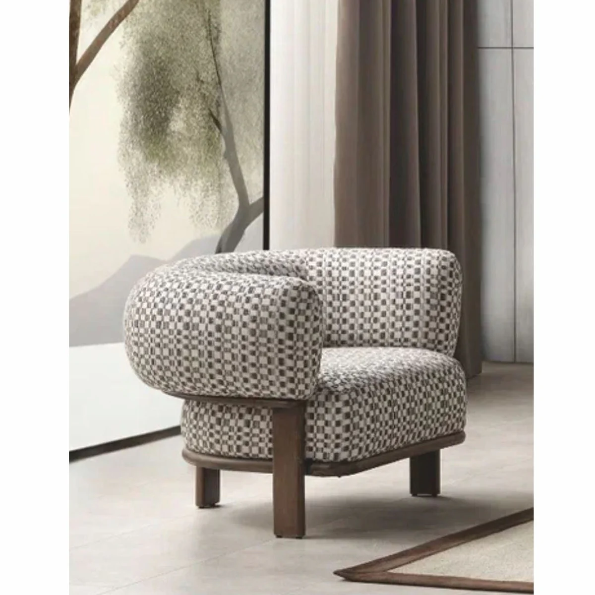 Casa Padrino sill¨®n de sal¨®n y hotel de lujo gris claro / blanco / marr¨®n oscuro - Muebles de lujo