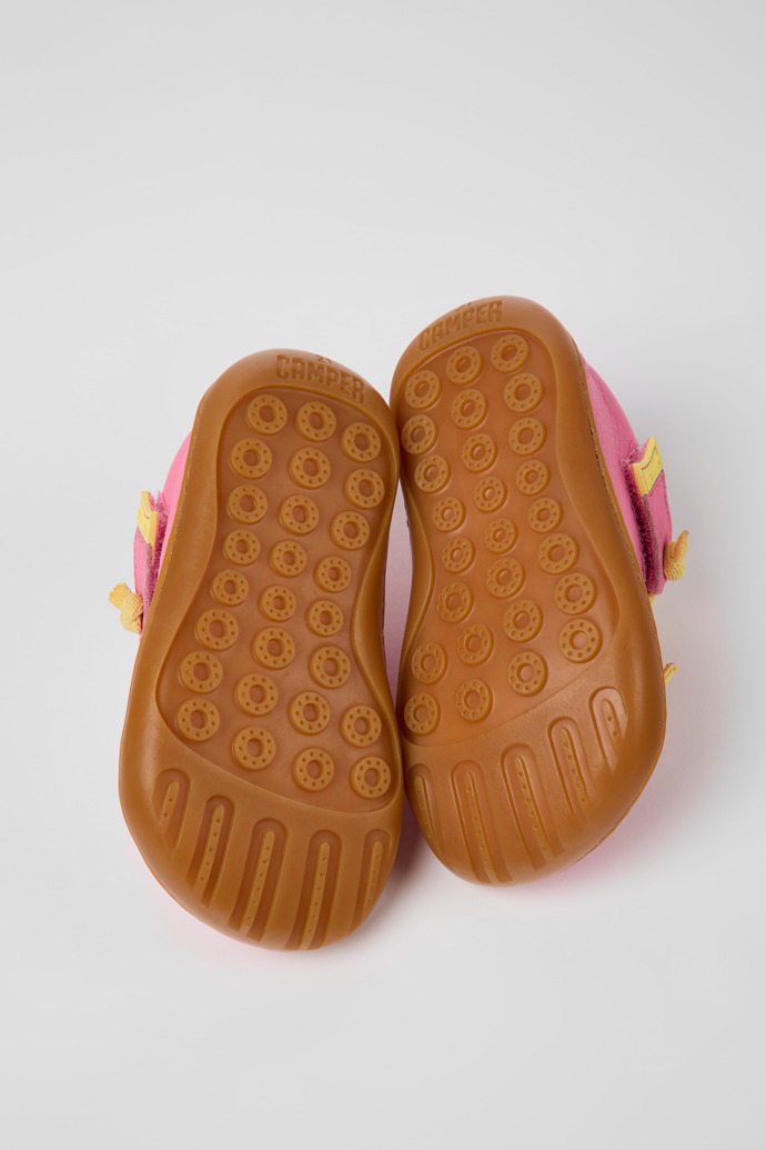 Peu Pink leather shoes for children