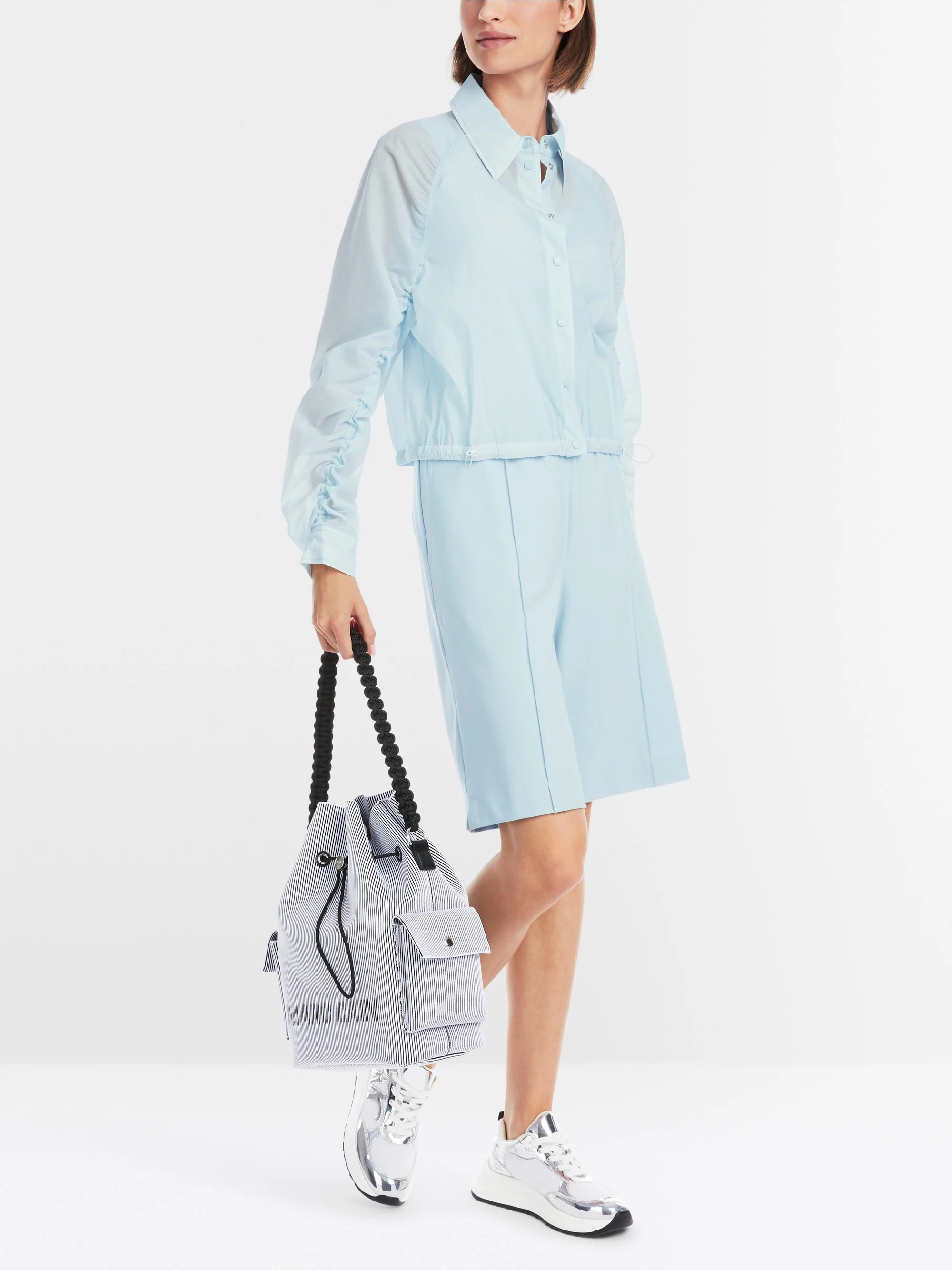 Marc-Cain Blouse with ruffled sleeves