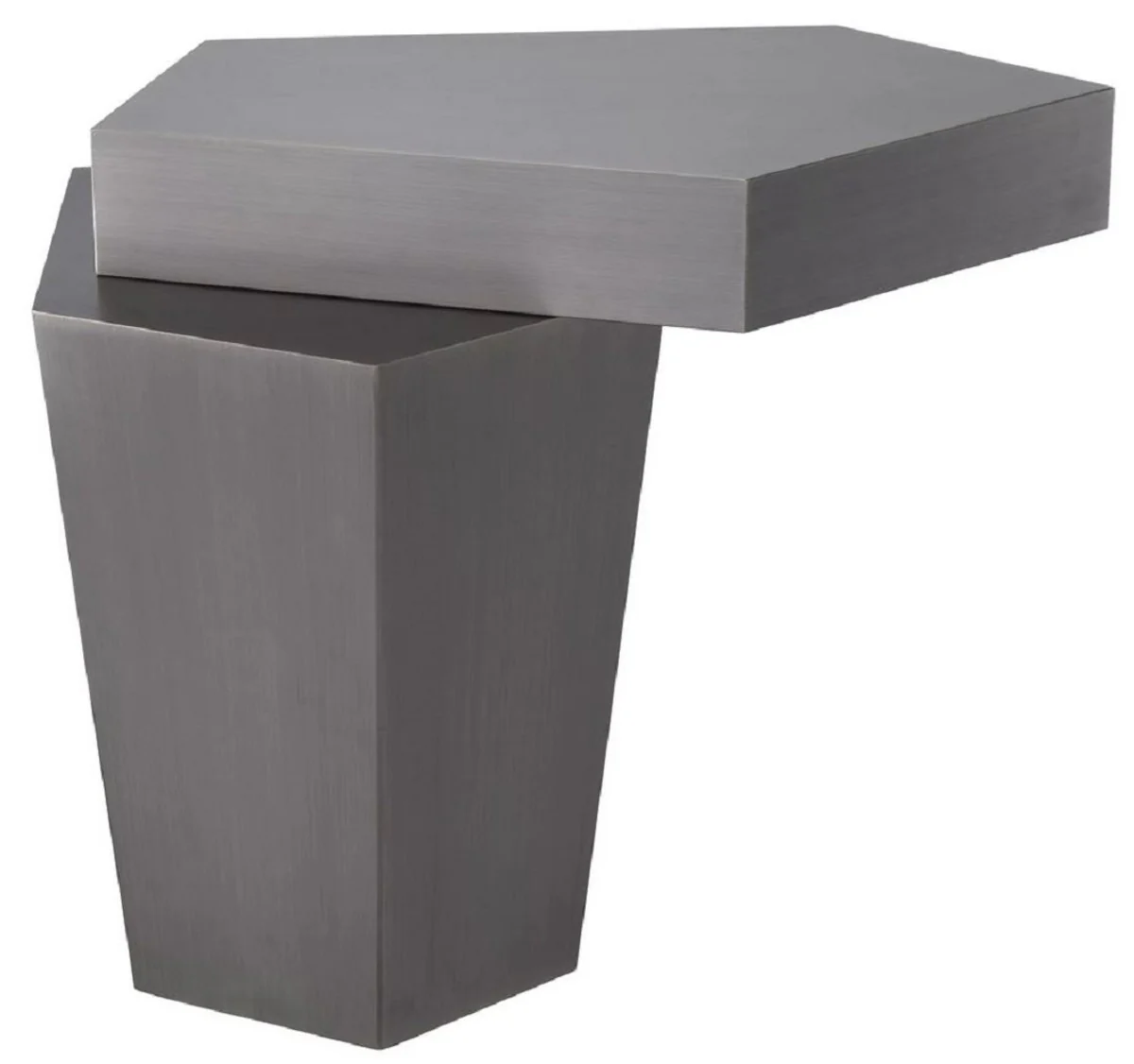 Casa Padrino mesa de centro de dise?o gris 72 x 50 x A. 60 cm - Mesa de sal¨®n con acabado cepillado - Muebles de Sal¨®n - Calidad de Lujo
