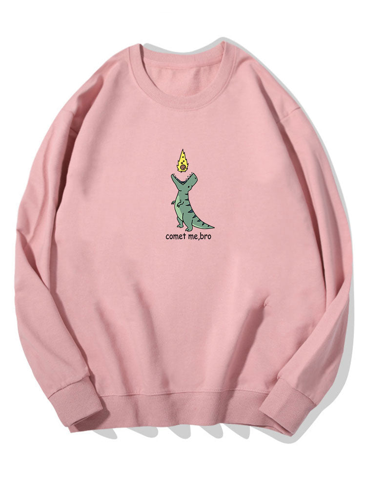 Comet Dinosaur Print Cotton Sweatshirt