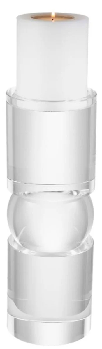 Casa Padrino lujo del vidrio cristalino candelero 12,5 x H. 36 cm - calidad de lujo