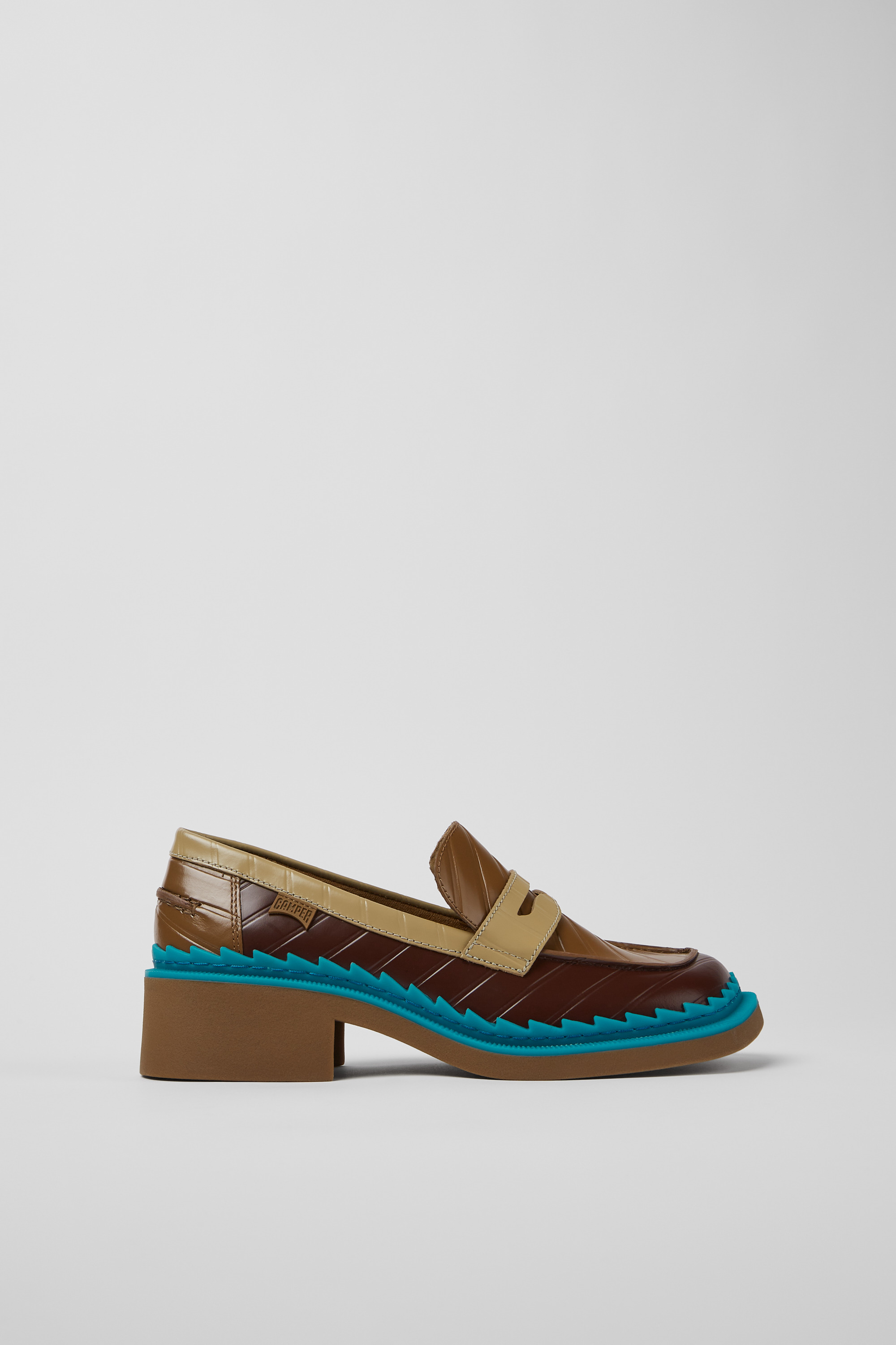 Twins - Multicolored leather loafers for women