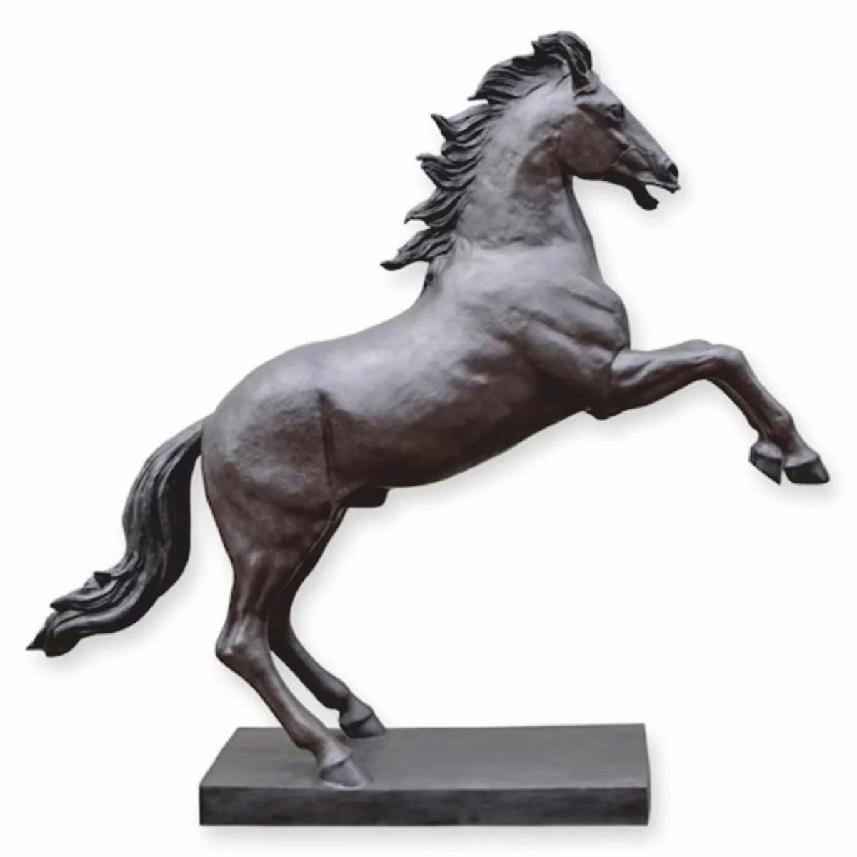 Casa Padrino escultura decorativa de jard¨ªn XXL de lujo de bronce caballo lado izquierdo gris 220 cm