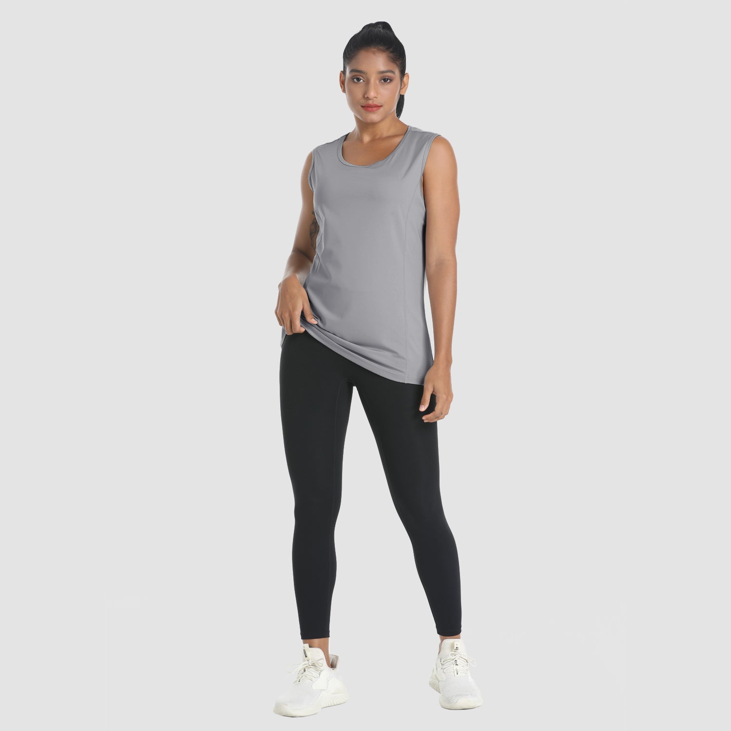 Women's Sleeveless Workout Shirts Dry Fit Running Wicking Tank Tops Active Gym