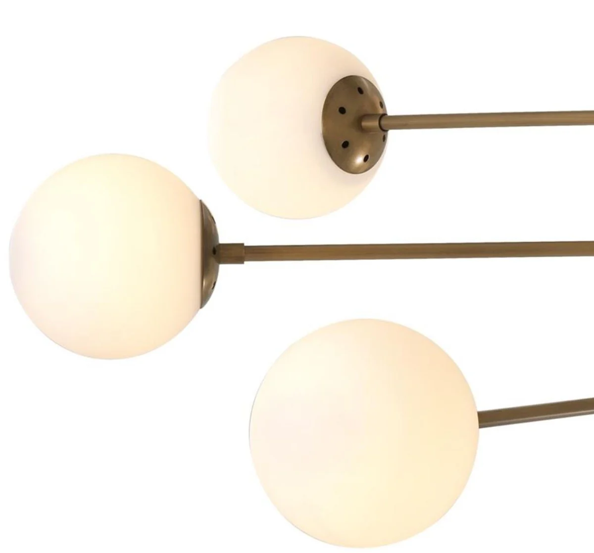 Casa Padrino araña de lujo en latón antiguo / blanco Ø 122 x H. 69 cm - Calidad de Lujo