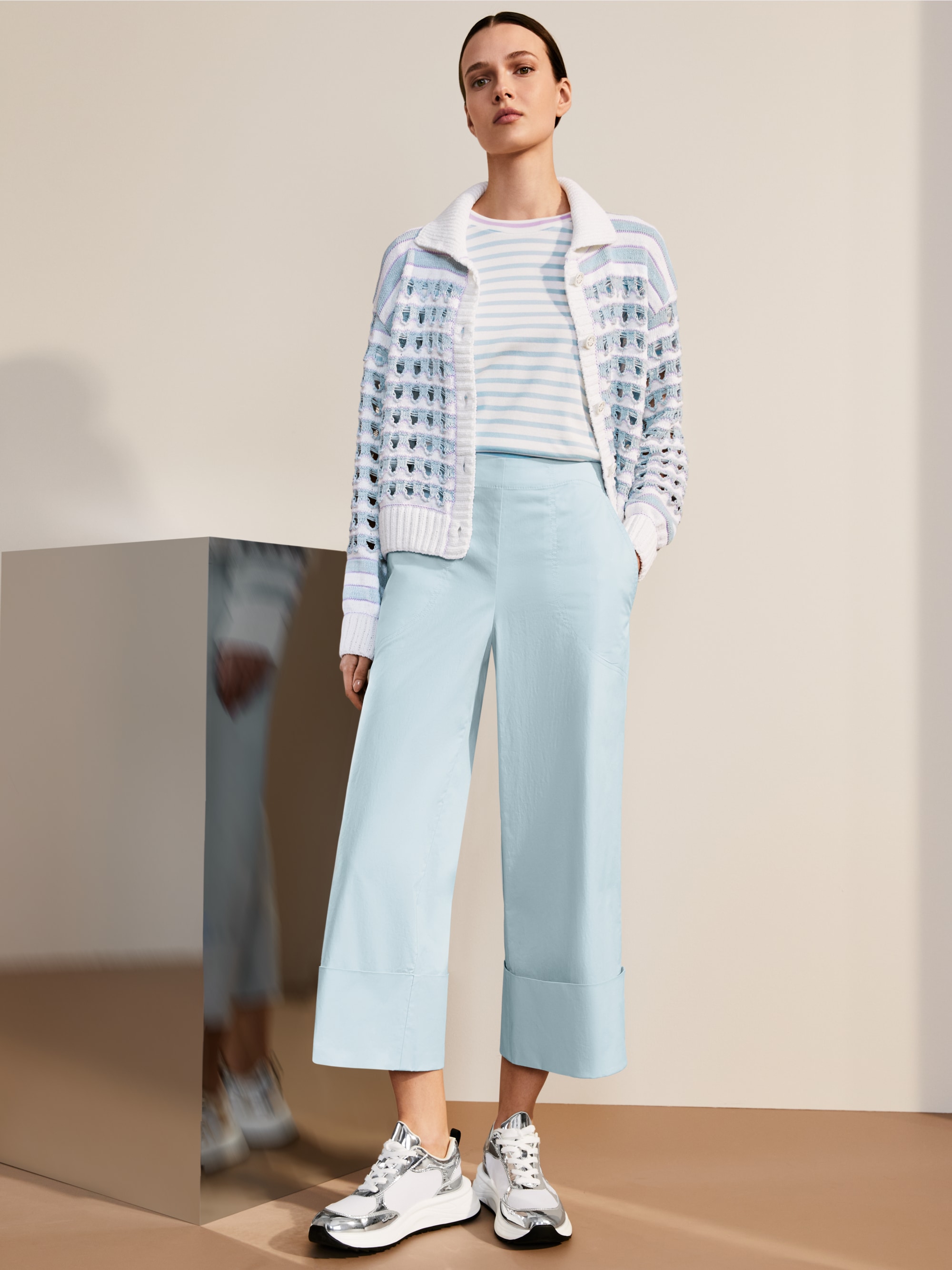 Marc-Cain Striped ribbed T-shirt