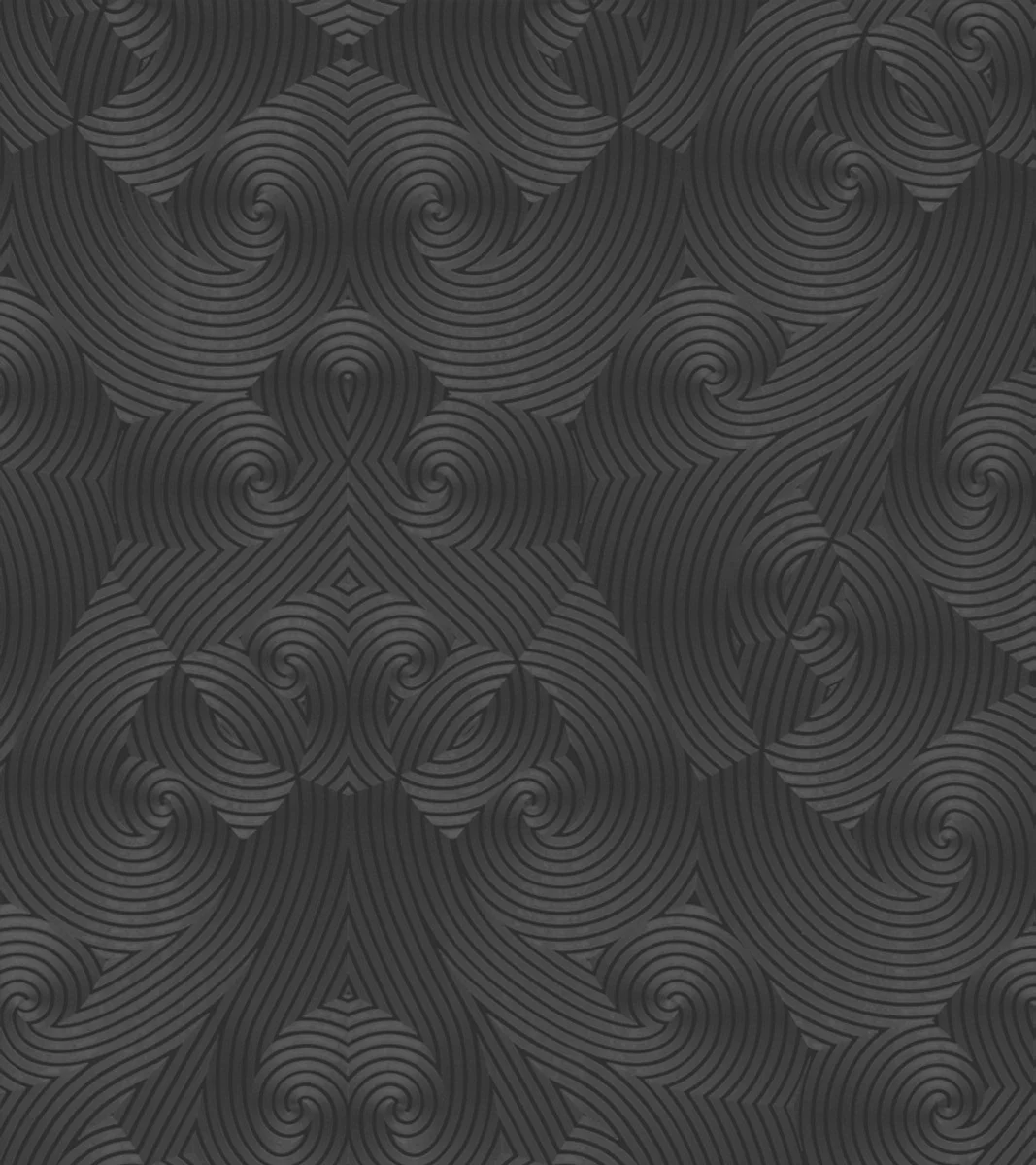 Harald Gl??ckler Designer Baroque Non-Woven Wallpaper 54466 - Black / Anthracite / Metallic