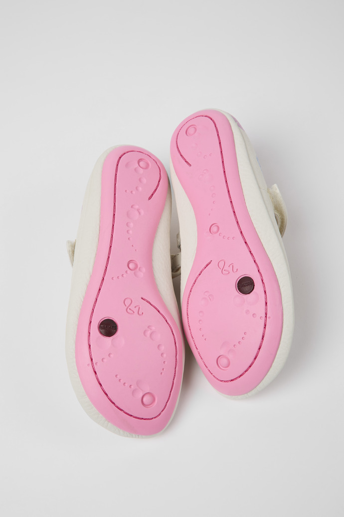 Twins White leather ballerinas for boys