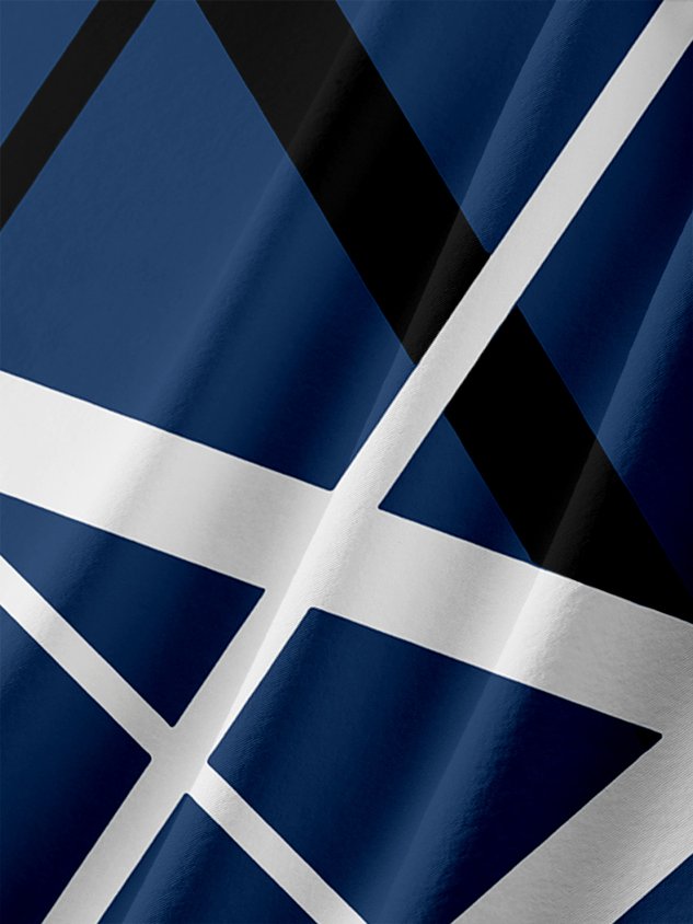 Geometric Lines Chest Pocket Short Sleeve Casual Shirt